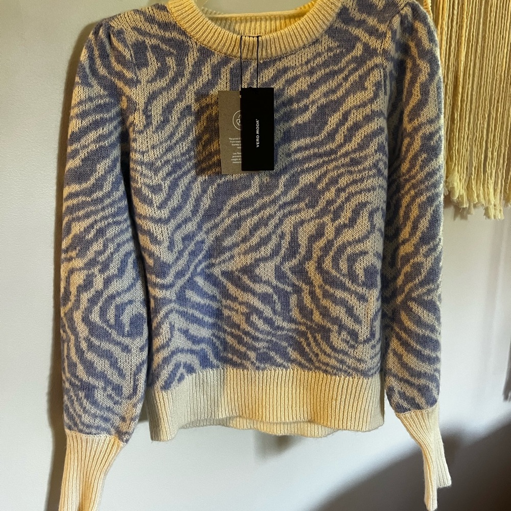 VERO MORA Jacquard Long Sleeve Sweater